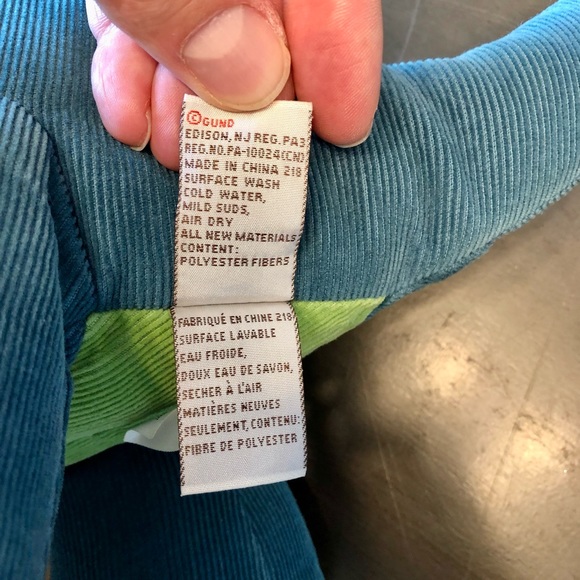 GUND Aaah Dinosaurs Bret Brontosaurus Plush Stuffed Animal Blue Corduroy 15" - Picture 6 of 7